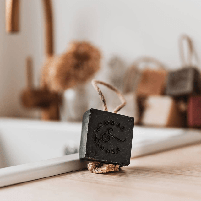 CORAL & MOSS SOAP - CHARCOAL